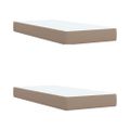vidaXL Boxspring posteľ s matracom kapučínová 200x200 cm umelá koža