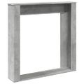 vidaXL Obloženie krbu betónovosivé 100x20x100 cm kompozitné drevo
