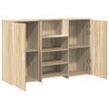 vidaXL Recepčný stôl dub sonoma 155x50x103,5 cm kompozitné drevo