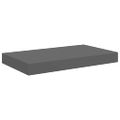 vidaXL Plávajúce nástenné police 4 ks, lesklé sivé 40x23,5x3,8 cm, MDF