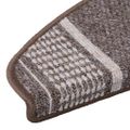 vidaXL Samolepiace schodové rohože 15 ks 65 x 21 x 4 cm Non-Slip Hnedá
