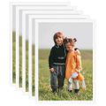 vidaXL Fotorámiky na stenu alebo stôl 5 ks biele 29,7x42 cm MDF