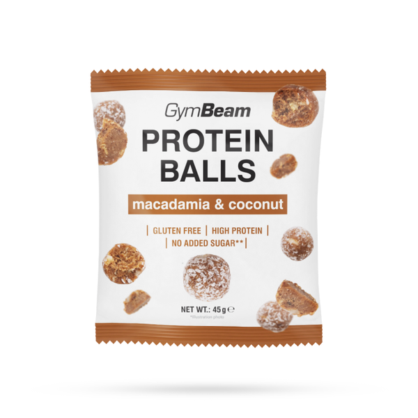 Protein Balls - GymBeam, macadamia & coconut, 45 g