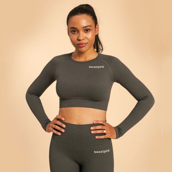 Dámske tričko Hyper Crop-Top Shadow - BeastPink, veľkosť XXL, veľkosť oblečenia XXL