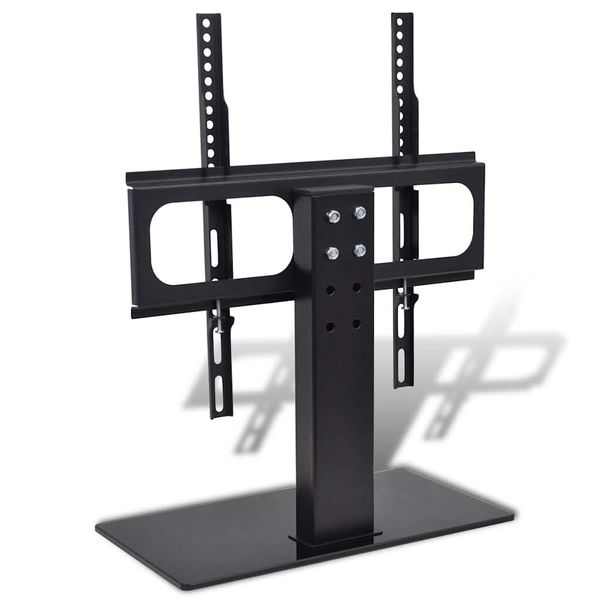 vidaXL Držiak na TV so základňou, železo, čierny 23"-55"