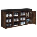 vidaXL Lavička na topánky dymový dub 102x32x50 cm kompozitné drevo
