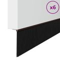 vidaXL Samolepiace tesnenia dverí s kefou 6 ks Hnedá 100 cm