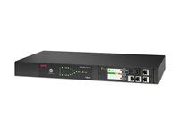 Automatický prevodový spínač (na montáž do regálu) - AC 207-253 V - 2000 VA - 1 fáza - Ethernet 10/100/1000, USB - výstupné konektory: 12 - 1U - čierna