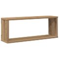 vidaXL Nástenné poličky v tvare kocky 4 ks 60x15x23cm kompozitné drevo
