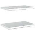 vidaXL Nástenné police 2 ks 50x30 cm strieborné nehrdzavejúca oceľ