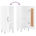 vidaXL Komoda lesklá biela 34,5x34x90 cm spracované drevo