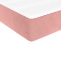 vidaXL Matrac s taštičkovými pružinami stredná tvrdosť ružový 90x220x20 cm zamat