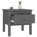 vidaXL Bočný stolík sivý 50x50x49 cm borovicový masív