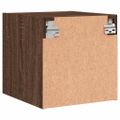 vidaXL Nočné skrinky so sklenenými dverami 2 ks hnedý dub 35x37x35 cm