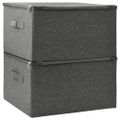 vidaXL Úložné boxy 2 ks látkové 43x34x23 cm antracitové