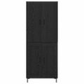 vidaXL Highboard Čierny dub 69,5 x 34 x 180 cm Kompozitné drevo