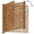 vidaXL Záhradná brána 100x100 cm odolná oceľ s plameňovým dizajnom