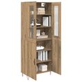 vidaXL Highboard Remeselný dub 69,5 x 34 x 90 cm Kompozitné drevo