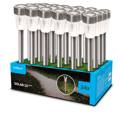 Modee záhradná solárna LED lampa GS003 31 cm HB 40 mAh 24ks (ML-GS003)