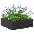 vidaXL Zvýšený záhon Čierna 75,5 x 75,5 x 25 cm PP