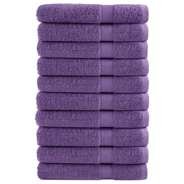 vidaXL Prémiové uteráky do sauny SOLUND 10ks fialové 80x200cm 600 g/m2