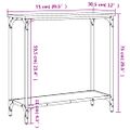 vidaXL Konzolový stolík hnedý dub 75x30,5x75 cm kompozitné drevo