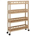 vidaXL Kuchynský vozík na kolieskach Prírodná 60 x 18 x 97 cm Bambus