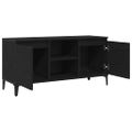 vidaXL TV skrinka 102 x 35 x 50 cm Čierny dub Kompozitné drevo
