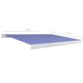 vidaXL Kazetová markíza s motorom modro-biela 400x300 cm