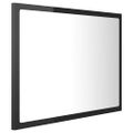 vidaXL LED kúpeľňové zrkadlo lesklé čierne 60x8,5x37 cm akryl