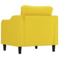 vidaXL Jednomiestna pohovka, svetložltá 60 cm, látka