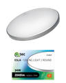 LED stropné svietidlo ESLA Q-246CP 24W 2040lm 4000K ø37cm/kruhové strieborné QTEC
