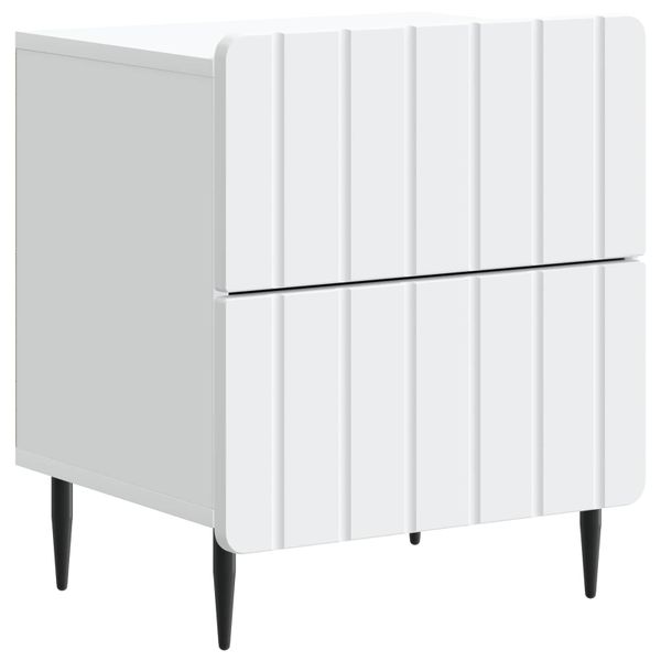 vidaXL Nočný stolík Biela 43 x 34,5 x 49,5 cm Kompozitné drevo