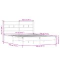 vidaXL Posteľný rám bez matraca dub sonoma 140x190 cm kompozitné drevo