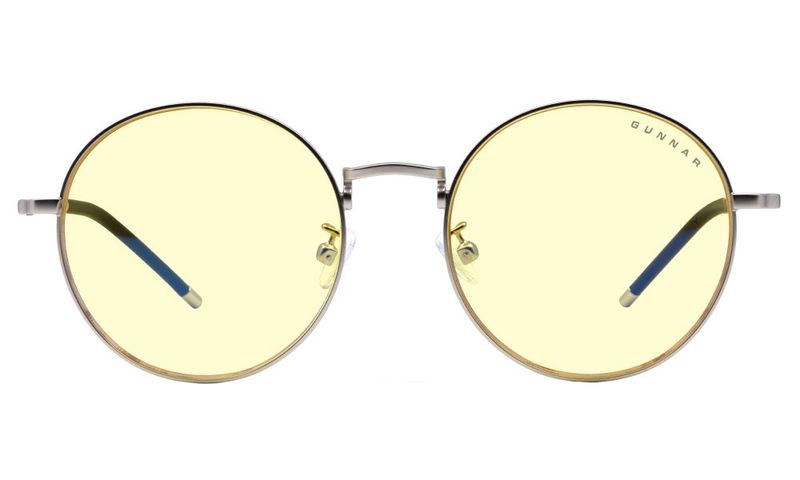 GUNNAR kancelářske/herní brýle ELLIPSE SILVER * jantárová skla * BLF 65 * GUNNAR focus Brýle, herní, stríbrno-cerné obroucky, jantarová skla