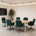 vidaXL Otáčacie stoličky k stolu 6 ks 54 x 55 x 90 cm Tmavozelená