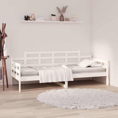 vidaXL Denná posteľ biela masívna borovica 80x200 cm