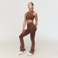 Dámske bezšvové nohavice Fierce Brown - GymBeam, veľkosť L