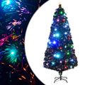 vidaXL Osvetlený vianočný stromček so stojanom a LED 180 cm, optické vlákno