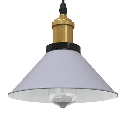 VidaXL Závesná lampa výškovo nastaviteľná E27 lesk šedá Ø 22 cm kov