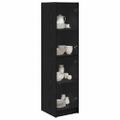 vidaXL Highboard Čierny dub 35 x 37 x 142 cm Kompozitné drevo