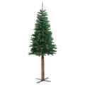 vidaXL Úzky vianočný stromček, pravé drevo a šišky, zelený 180 cm, PVC