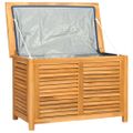 vidaXL Záhradný úložný box s vreckom 90x50x58 cm masívny teak