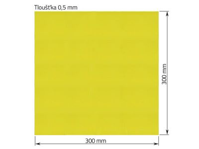 Epoxidová izolačná doska 0,5 × 300 × 300 mm pre batériové súpravy