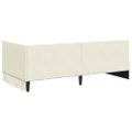vidaXL Rohový rám postele Krémová 100 cm x 200 cm Zamat