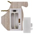 LED dekorácia drevená – anjel, 13 cm, 2x AAA, vnútorne, teplá biela, časovač