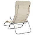 vidaXL Skladacie lehátka 2 ks krémové textilén a práškovaná oceľ