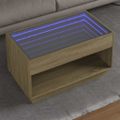 vidaXL Konferenčný stolík s nekonečnými LED dub sonoma 90x50x50 cm
