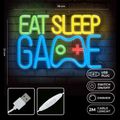 Forever Light Neon PLEXI LED EAT SLEEP GAME multicolor FPNE33