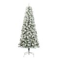 vidaXL Umelý Sklápací Vianočný Stromček 300 LED Zelená a biela 240 cm